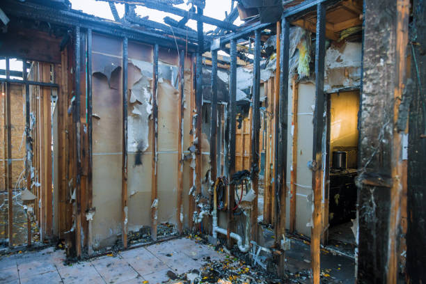 Professional Fire Damage Restoration technician working in Anderson Creek, NC
